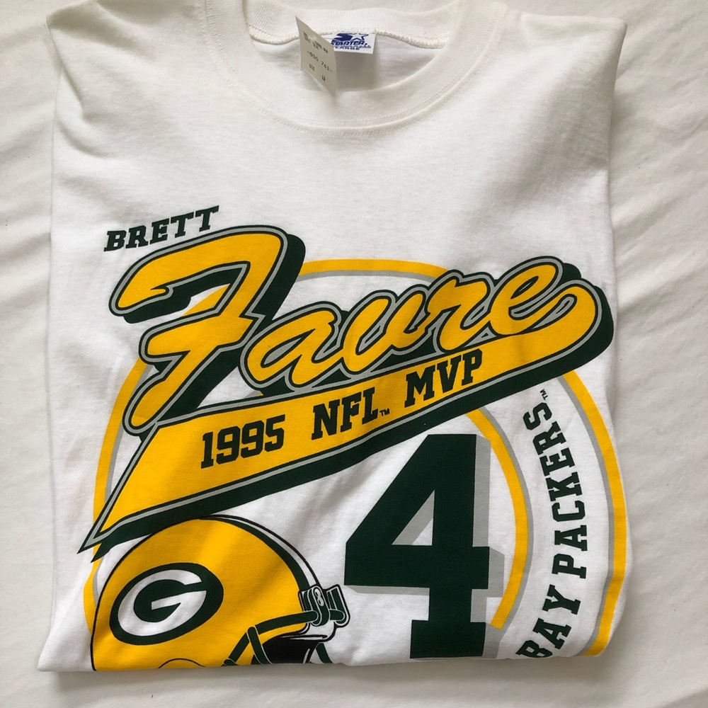 Brett Favre Green Bay Packers T-Shirt MVP 1995 LARGE NEW WITH TAGS Starter Brand